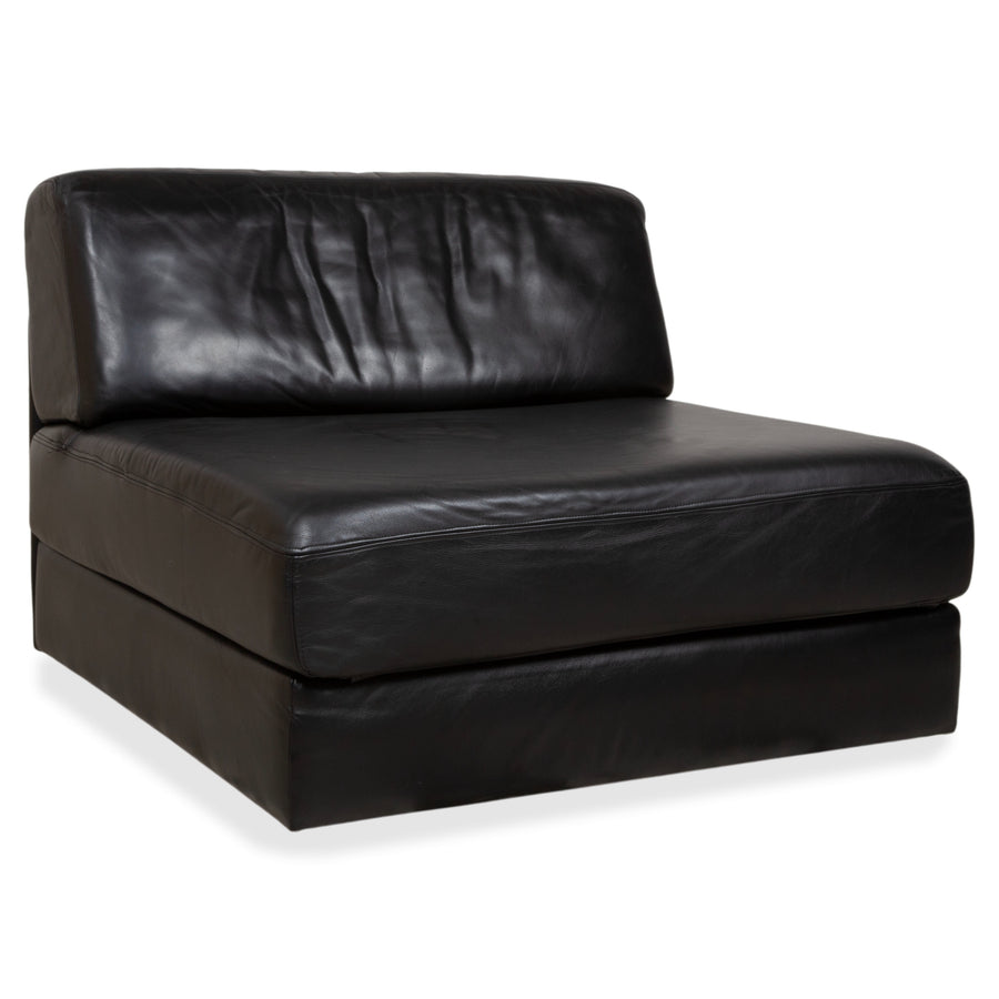 De Sede DS-76 Leder Sessel Schwarz manuelle Funktion Schlaffunktion