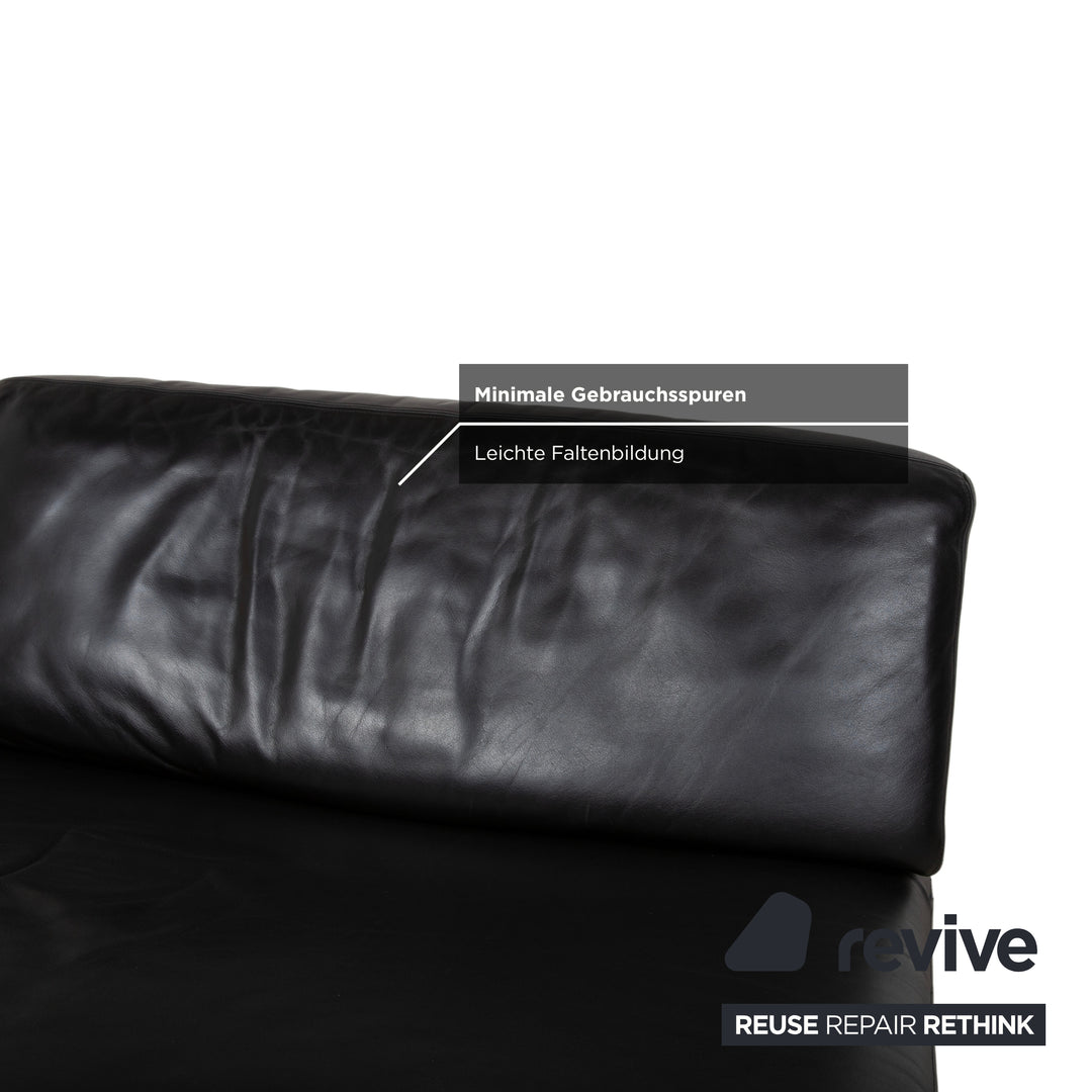 De Sede DS-76 Leder Sessel Schwarz manuelle Funktion Schlaffunktion