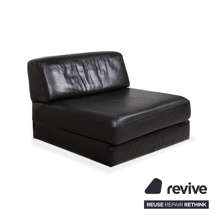 De Sede DS-76 Fauteuil en cuir noir Fonction manuelle Fonction couchage