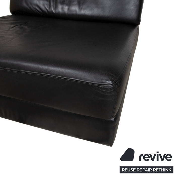 De Sede DS-76 Leder Sessel Schwarz manuelle Funktion Schlaffunktion