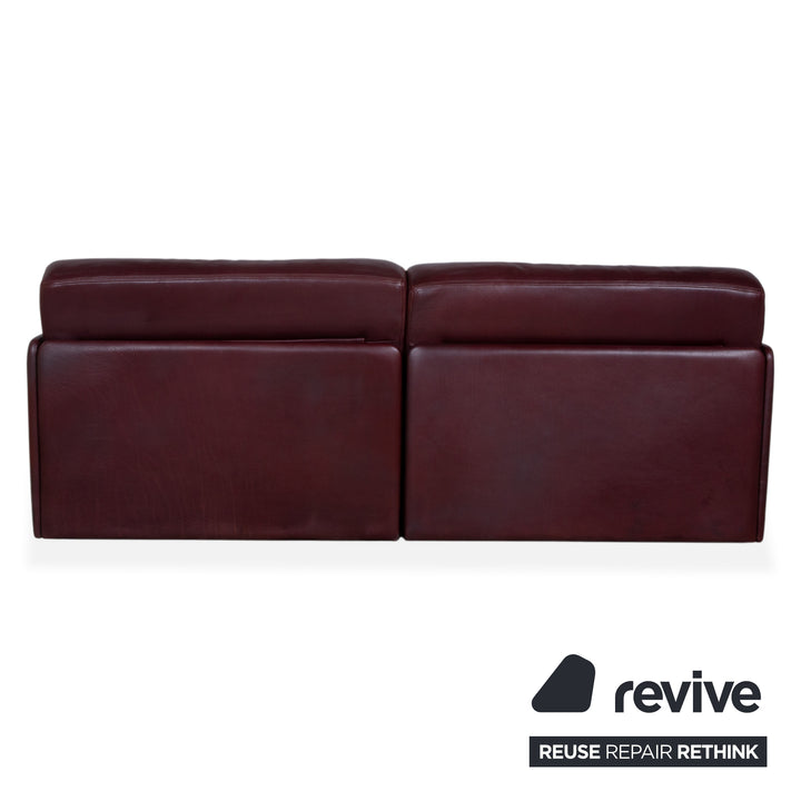 de Sede DS-76 Leder Zweisitzer Lila manuelle Funktion Sofa Couch