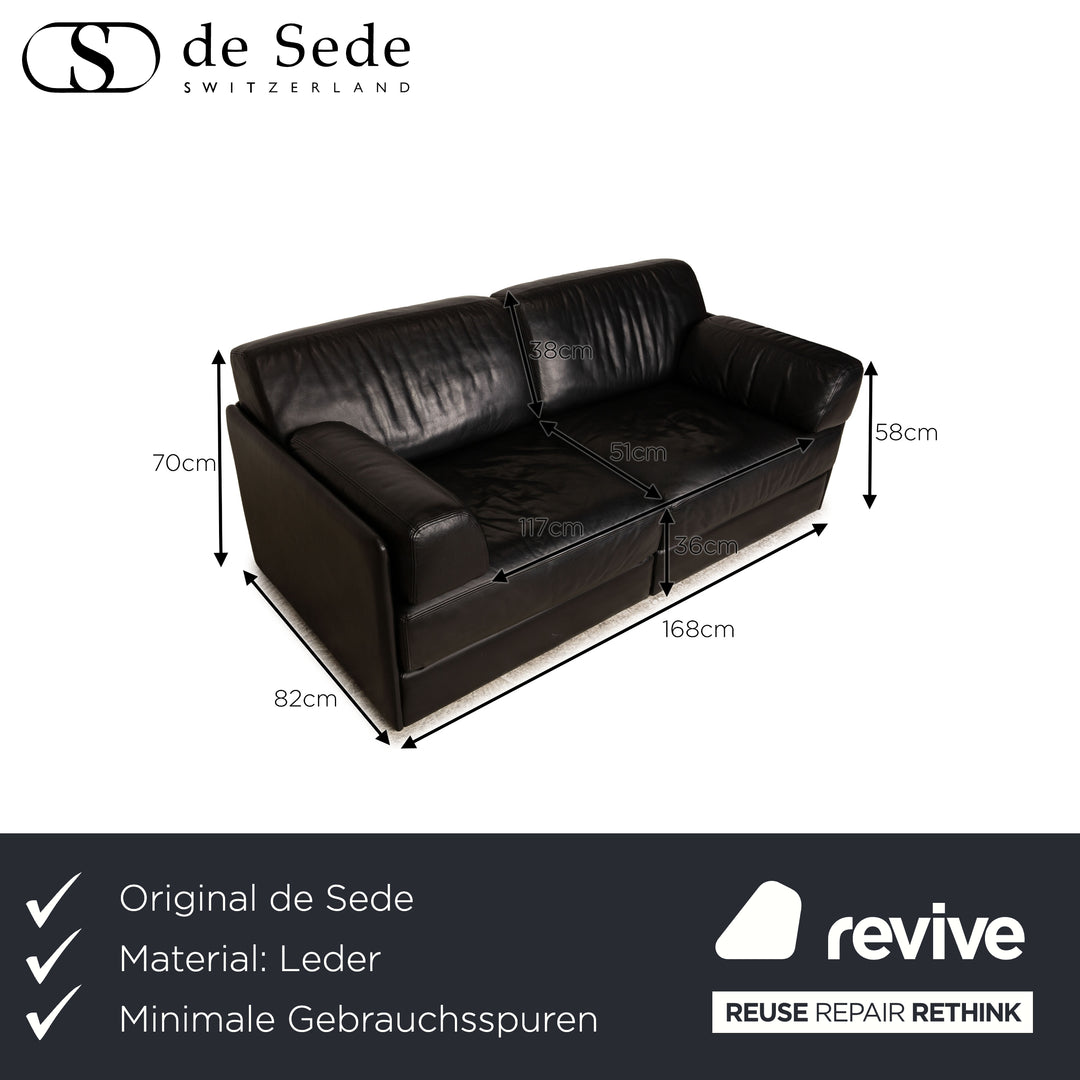 de Sede DS 78 Cuir Deux Places Noir