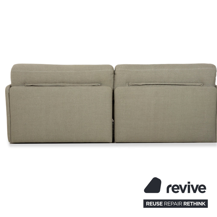 de Sede DS-76 Stoff Zweisitzer Grau Grün Sofa Couch Schlafsofa