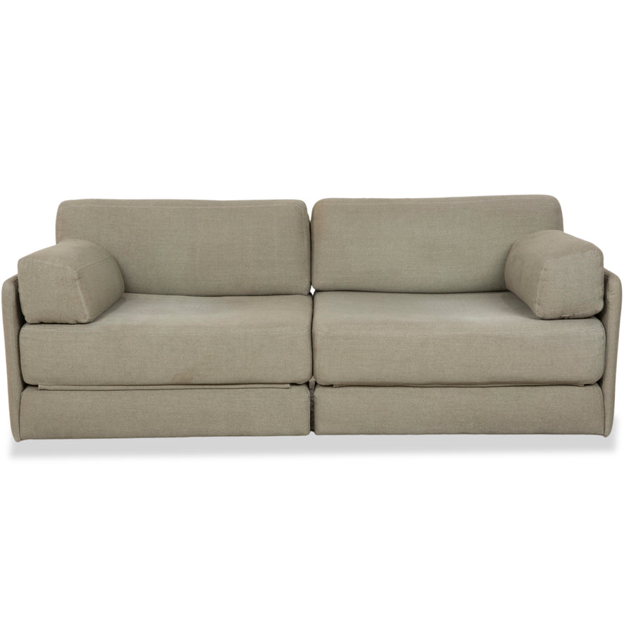 de Sede DS-76 Stoff Zweisitzer Grau Grün Sofa Couch Schlafsofa