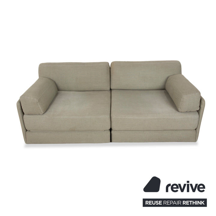 de Sede DS-76 Stoff Zweisitzer Grau Grün Sofa Couch Schlafsofa