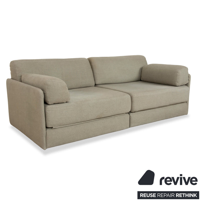 de Sede DS-76 Stoff Zweisitzer Grau Grün Sofa Couch Schlafsofa