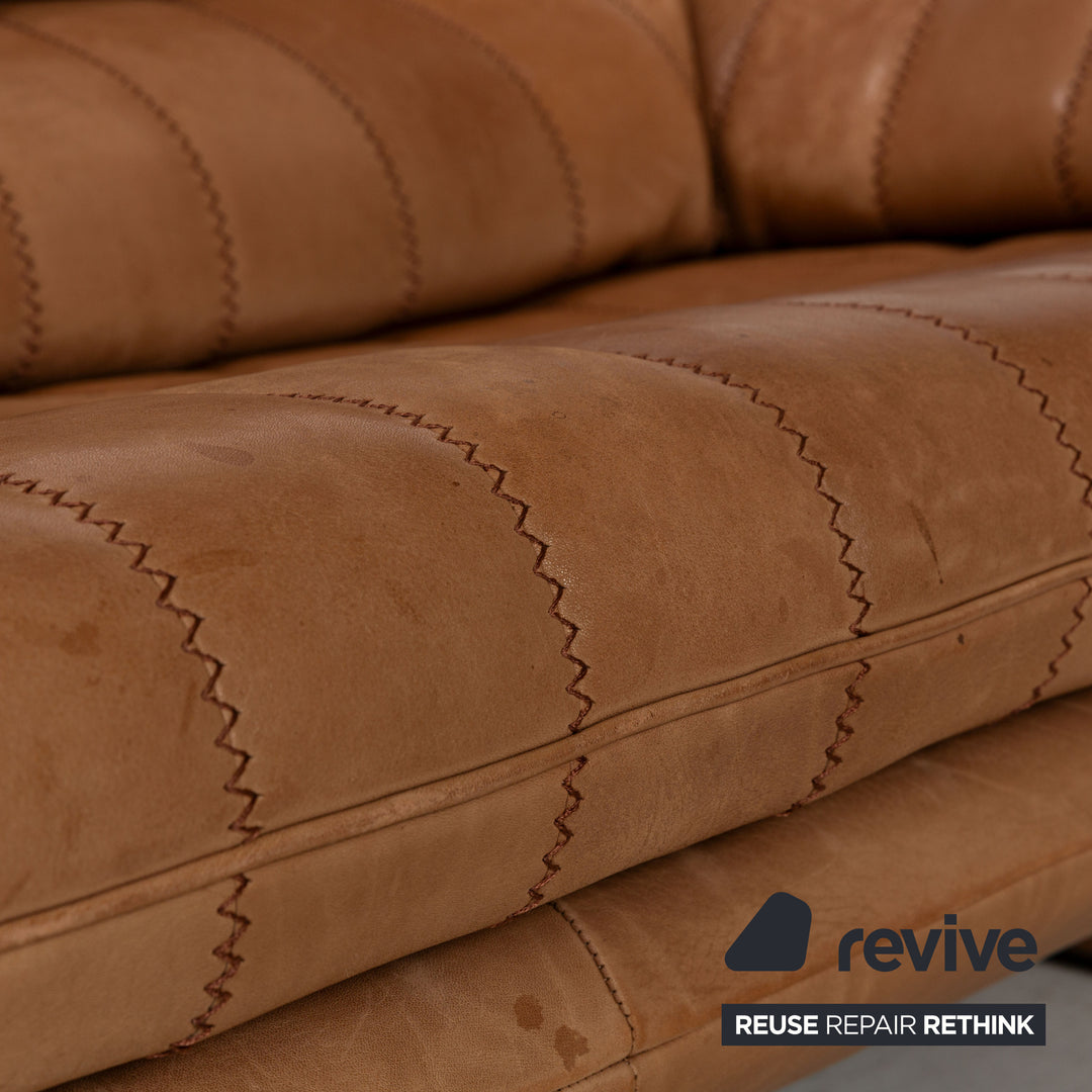 De Sede DS-86 Leather Two-Seater Brown Sofa Couch