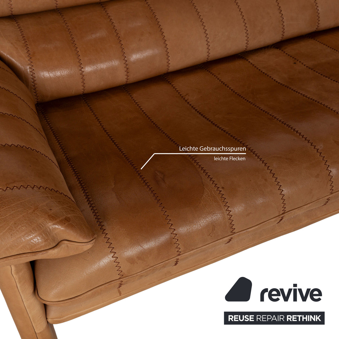 De Sede DS-86 Leather Two-Seater Brown Sofa Couch