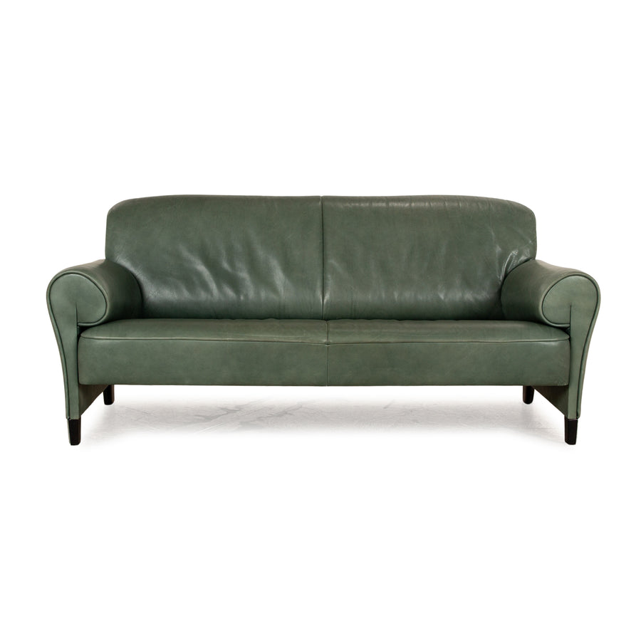 de Sede ds 90 leather three-seater green sofa couch by Anita Schmidt