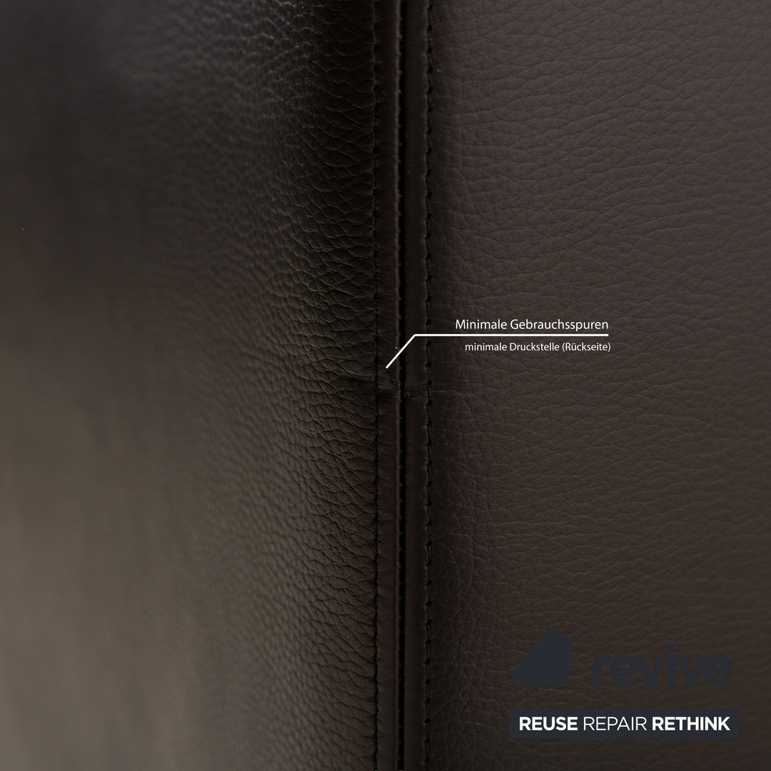 De Sede für WK Wohnen DS-17/WK 612 Leder Zweisitzer Schwarz Sofa Couch