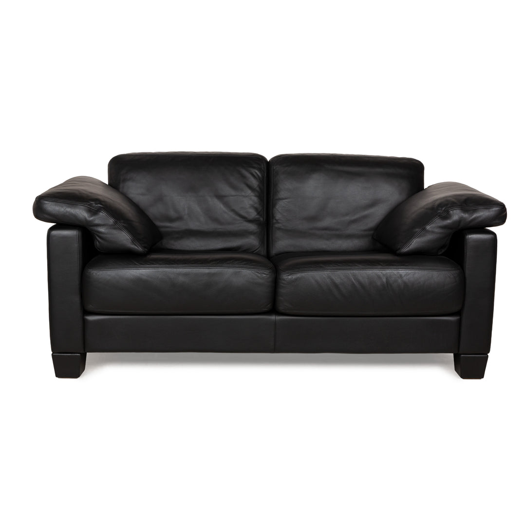 De Sede für WK Wohnen DS-17/WK 612 Leder Zweisitzer Schwarz Sofa Couch