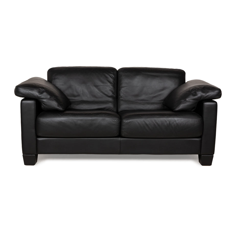 De Sede für WK Wohnen DS-17/WK 612 Leder Zweisitzer Schwarz Sofa Couch