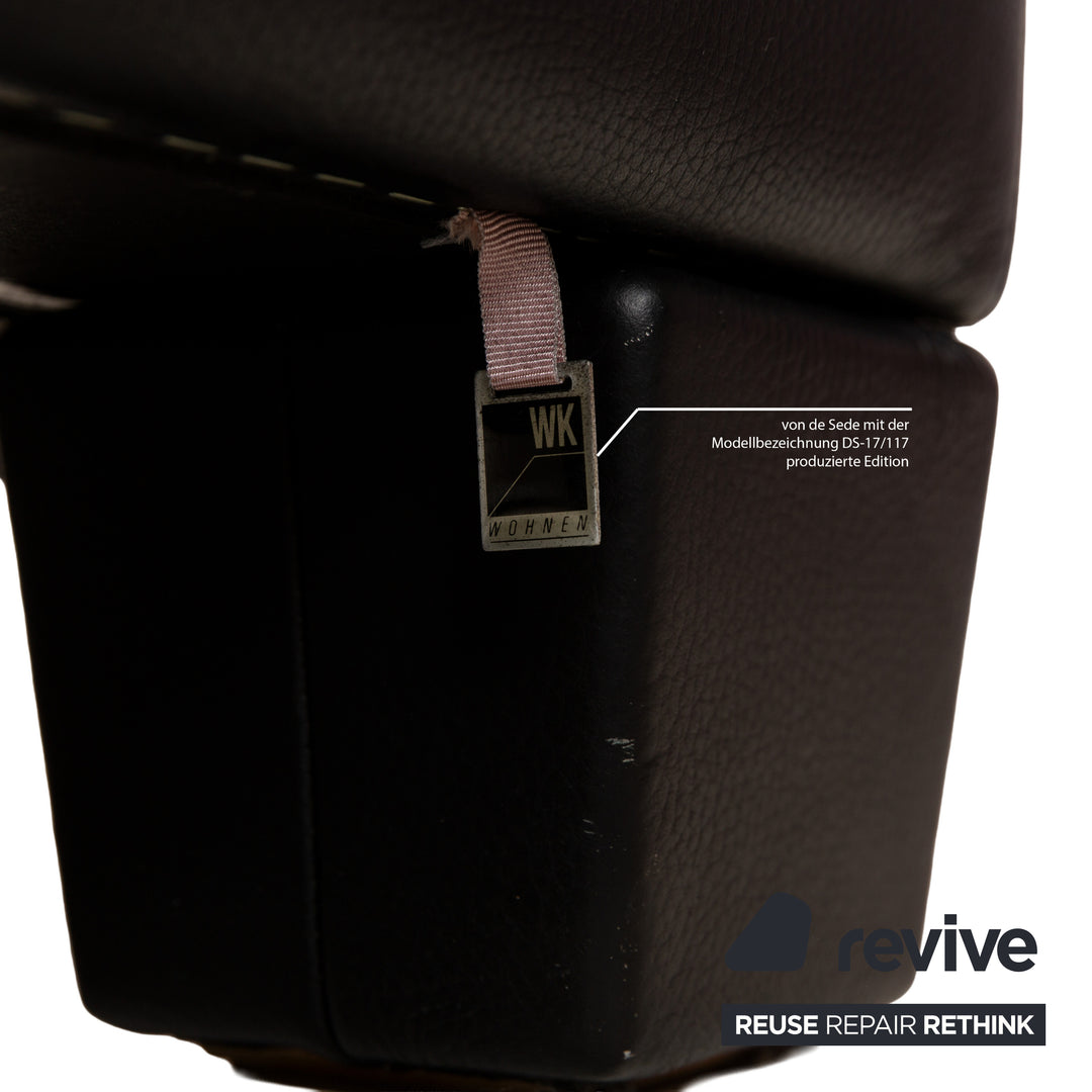 De Sede für WK Wohnen DS-17/WK 612 Leder Zweisitzer Schwarz Sofa Couch