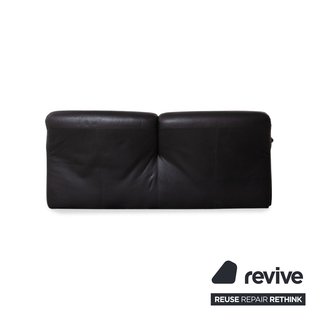 de Sede Hans Kaufeld Leder Zweisitzer Dunkelbraun manuelle Funktion Sofa Couch
