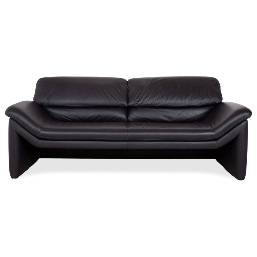 de Sede Hans Kaufeld Leder Zweisitzer Schwarz manuelle Funktion Sofa Couch