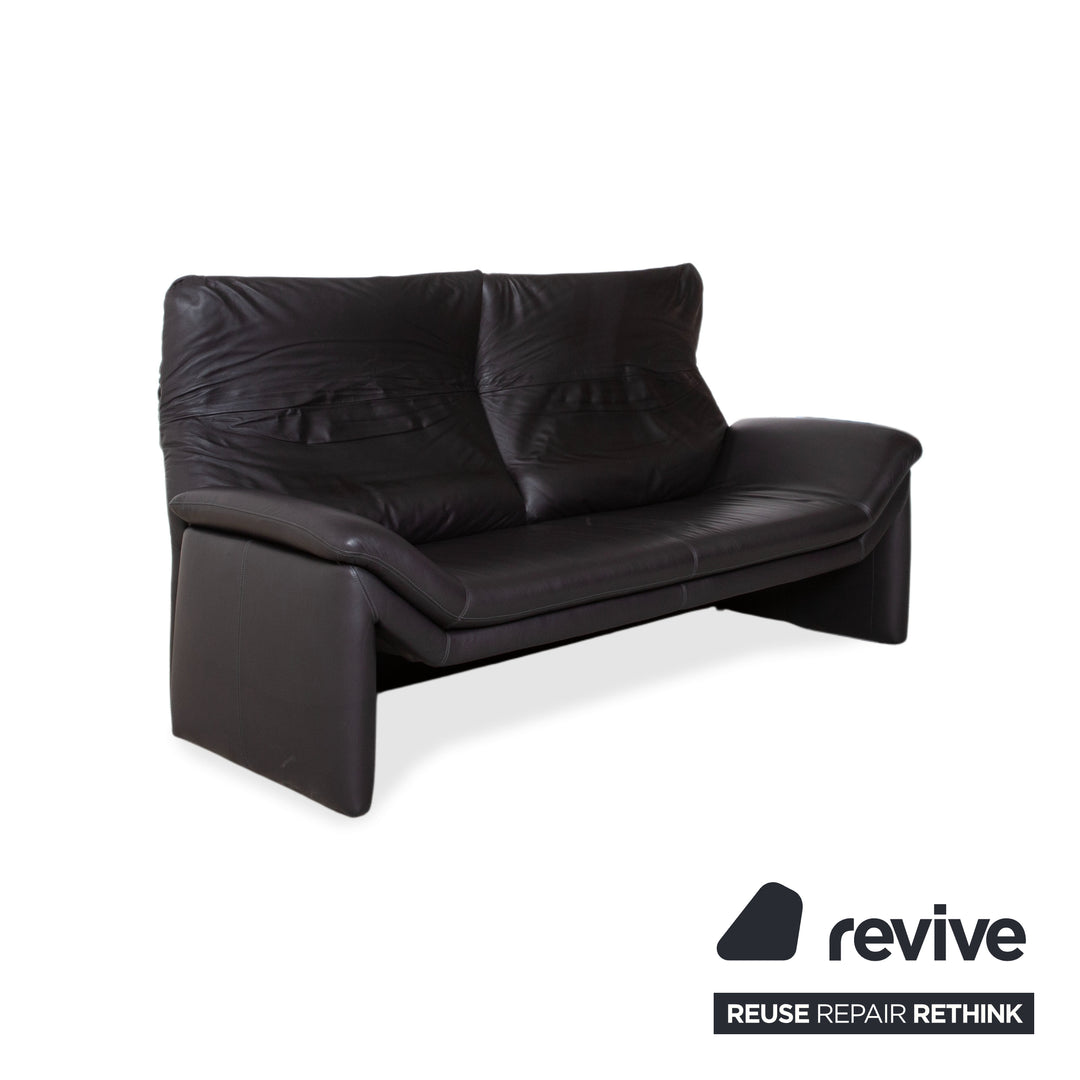 de Sede Hans Kaufeld Leder Zweisitzer Dunkelbraun manuelle Funktion Sofa Couch