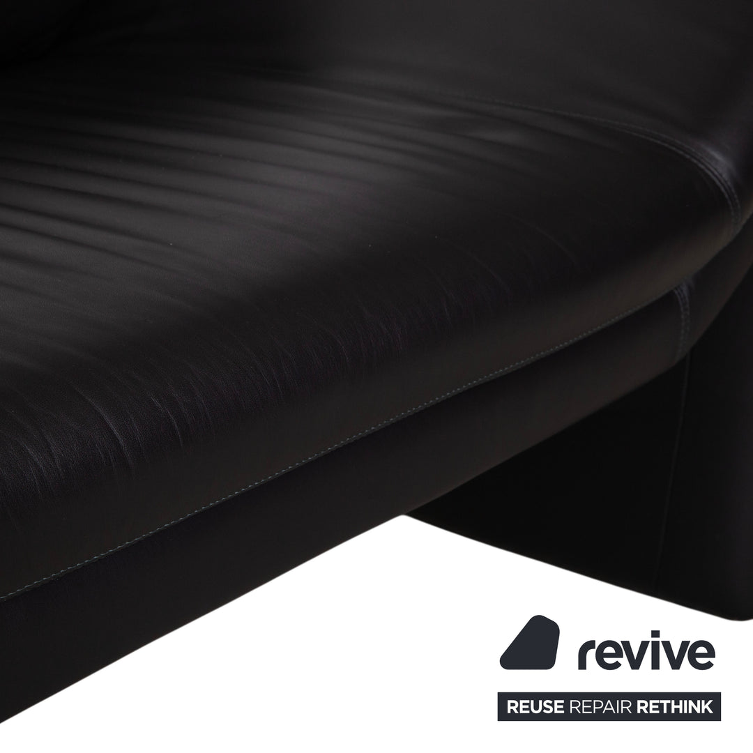 de Sede Hans Kaufeld Leder Zweisitzer Dunkelbraun manuelle Funktion Sofa Couch