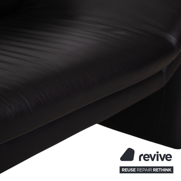 de Sede Hans Kaufeld Leder Zweisitzer Dunkelbraun manuelle Funktion Sofa Couch