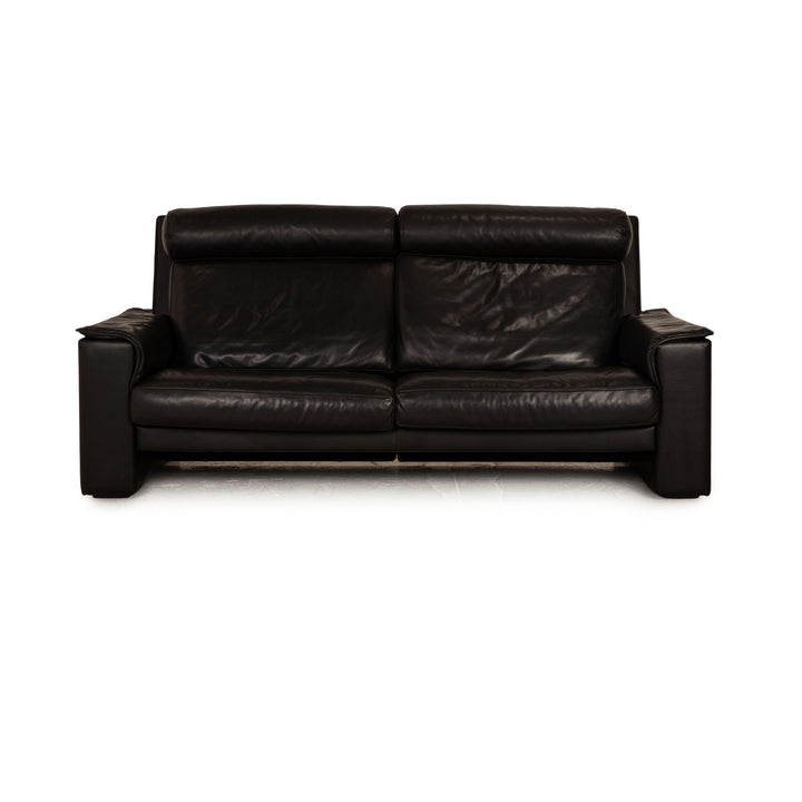 de Sede Leder Dreisitzer Schwarz Sofa Couch