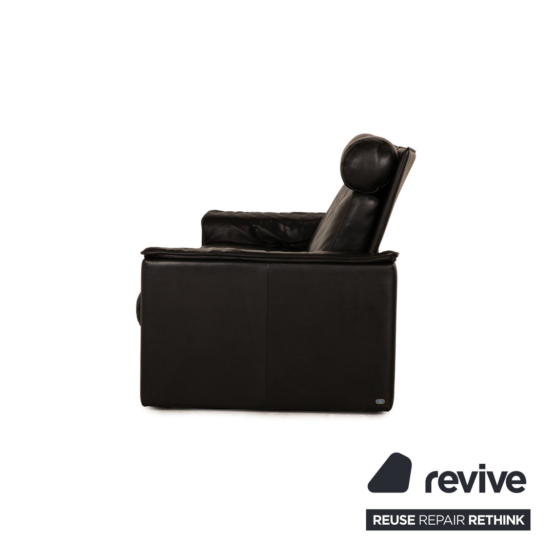 de Sede Leder Dreisitzer Schwarz Sofa Couch