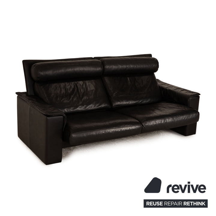 de Sede Leder Dreisitzer Schwarz Sofa Couch