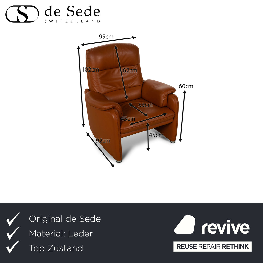 de Sede Leder Sessel Braun