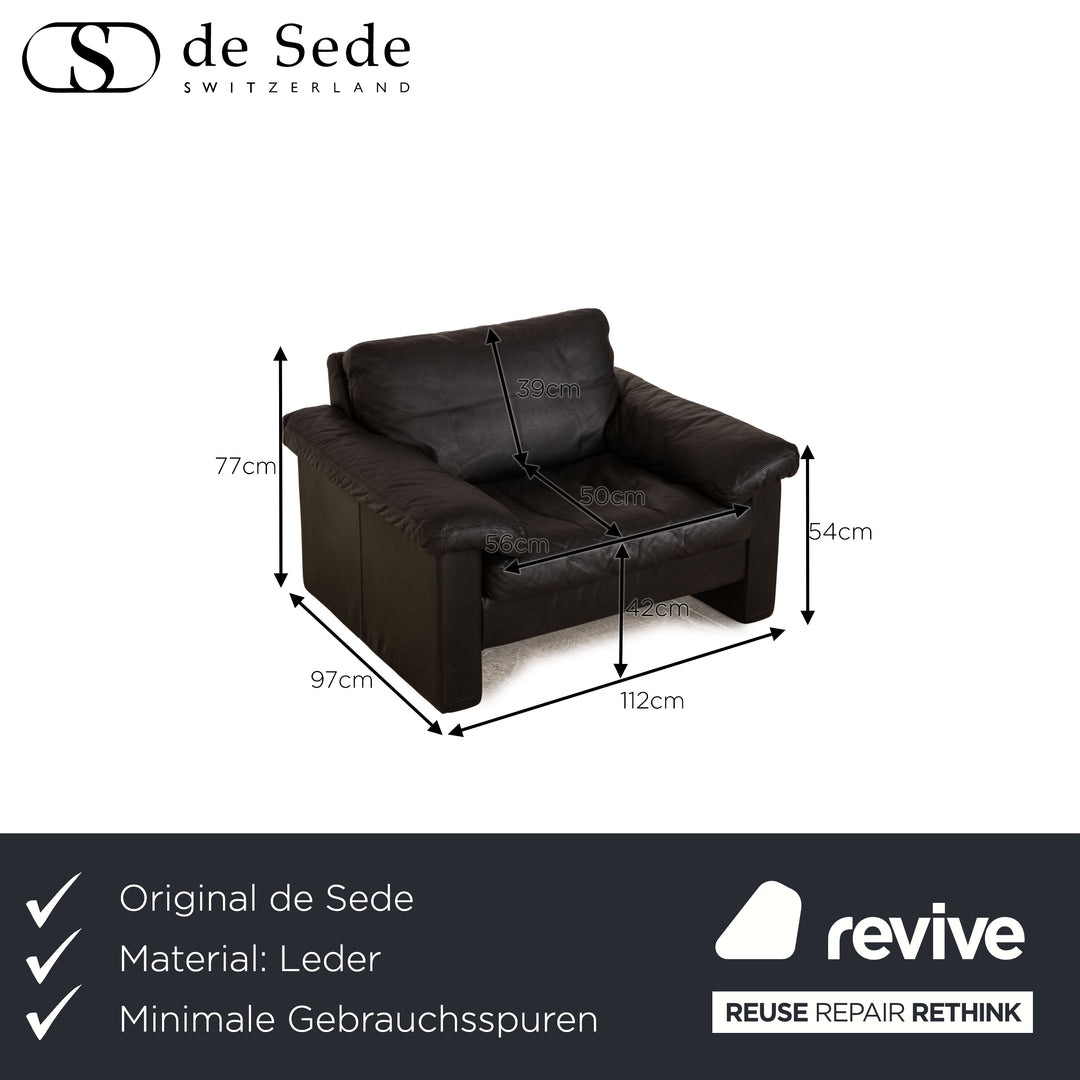 de Sede leather armchair black