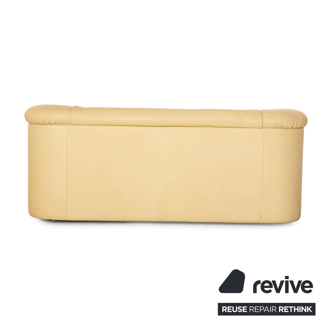 de Sede Leder Sofa Garnitur Creme 2x Zweisitzer