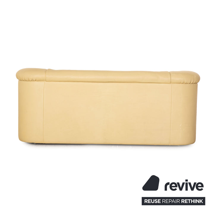 de Sede Leder Sofa Garnitur Creme 2x Zweisitzer