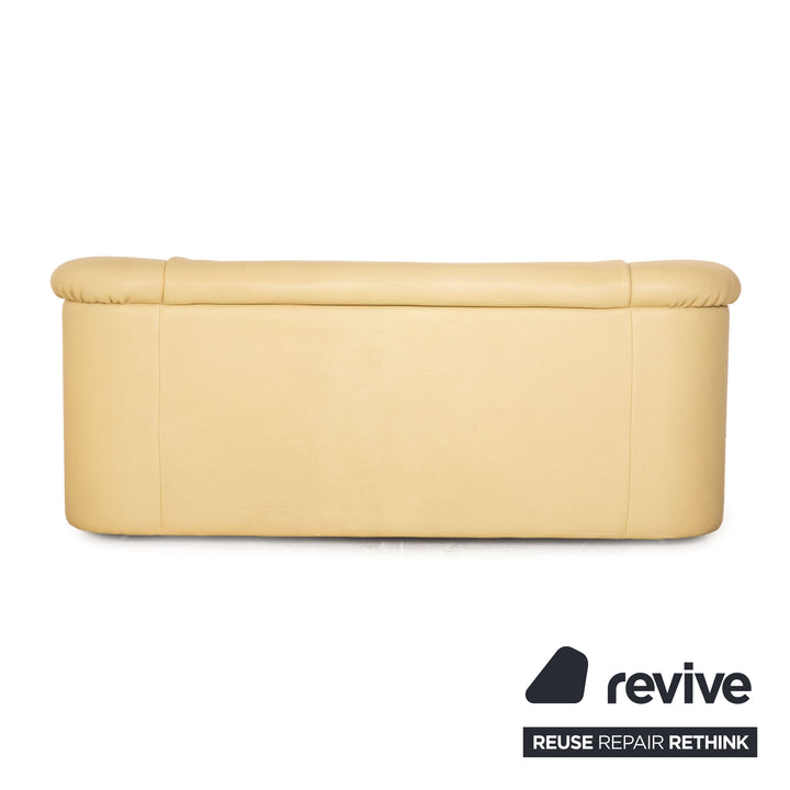 de Sede Leder Sofa Garnitur Creme 2x Zweisitzer