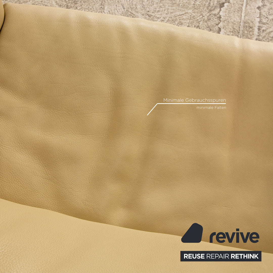 de Sede Leder Sofa Garnitur Creme 2x Zweisitzer