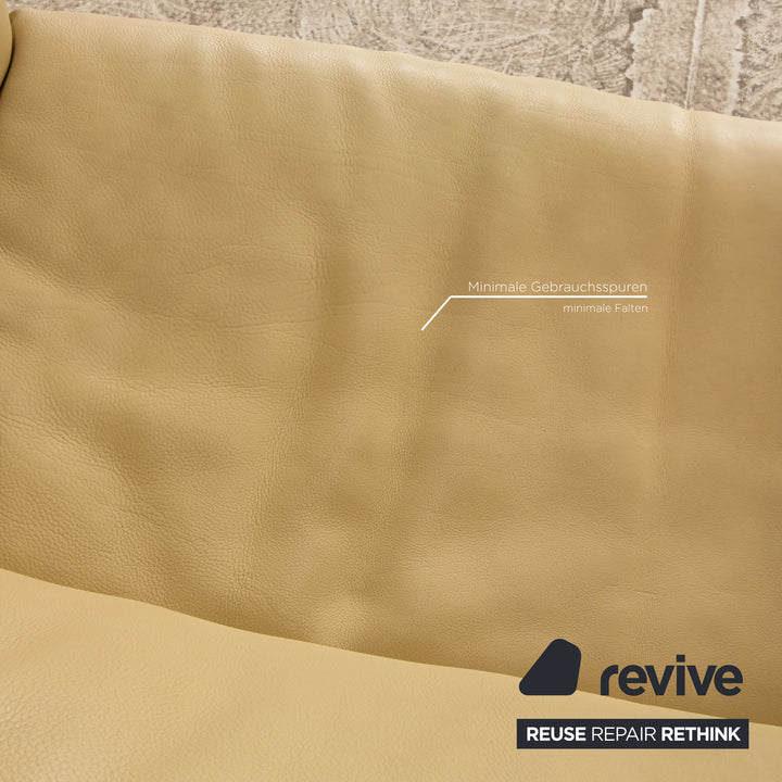de Sede Leder Sofa Garnitur Creme 2x Zweisitzer