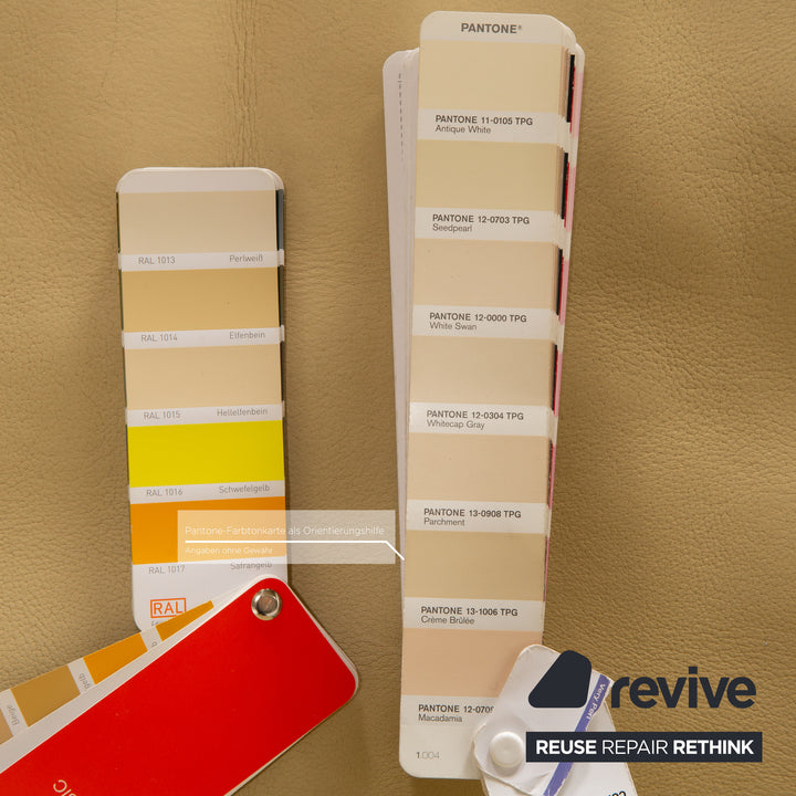 de Sede Leder Sofa Garnitur Creme 2x Zweisitzer