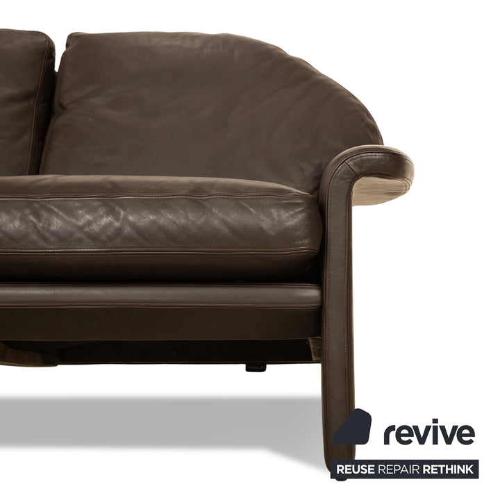 de Sede Leather Two Seater Brown Sofa Couch