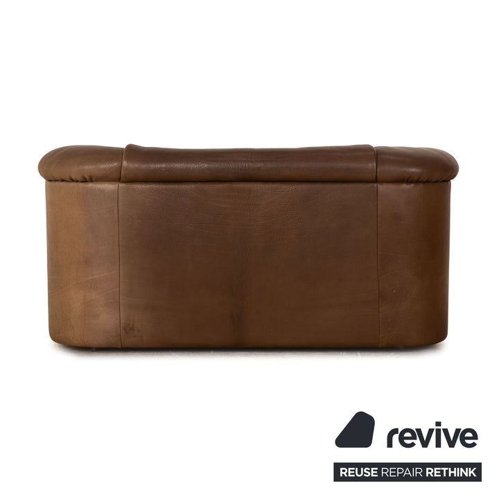 De Sede Leather Two Seater Brown Sofa Couch