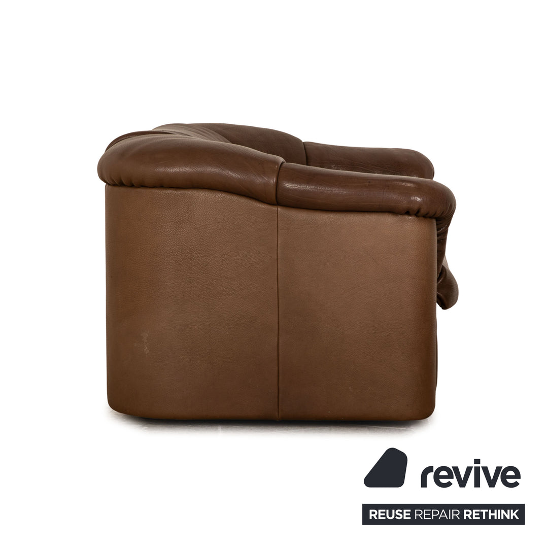 De Sede Leather Two Seater Brown Sofa Couch