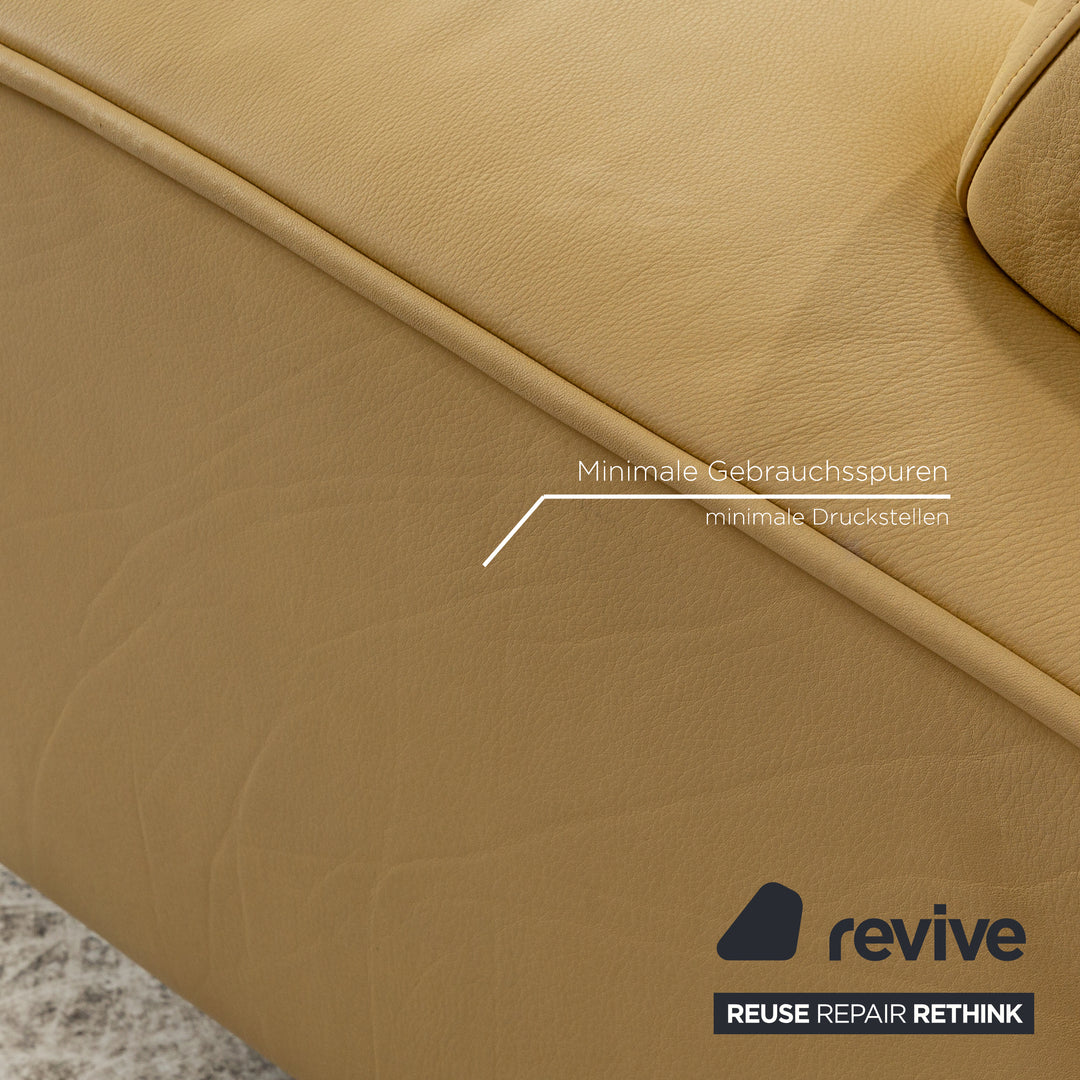 de Sede Leder Zweisitzer Gelb Sofa Couch