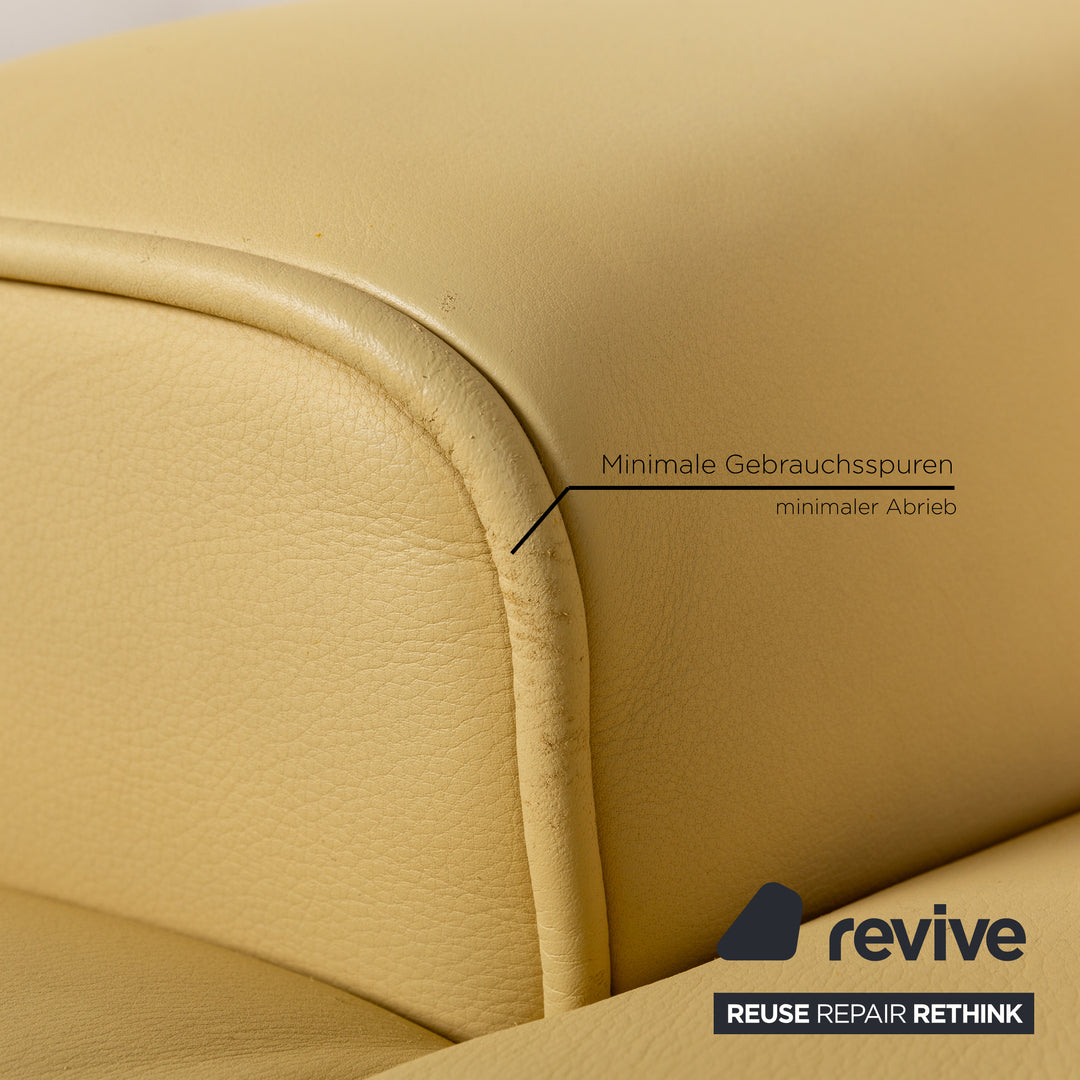 de Sede Leder Zweisitzer Gelb Sofa Couch