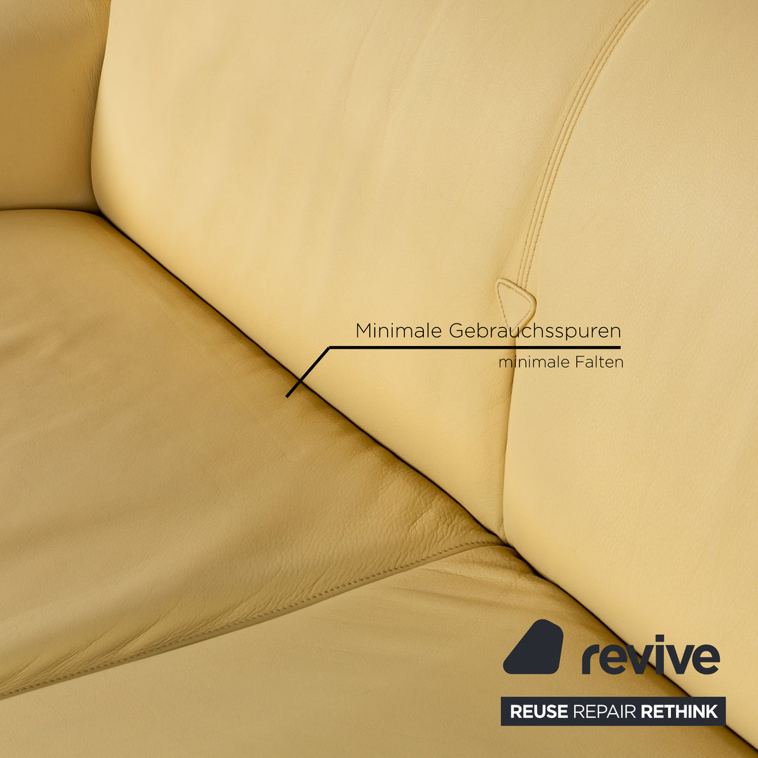 de Sede Leder Zweisitzer Gelb Sofa Couch