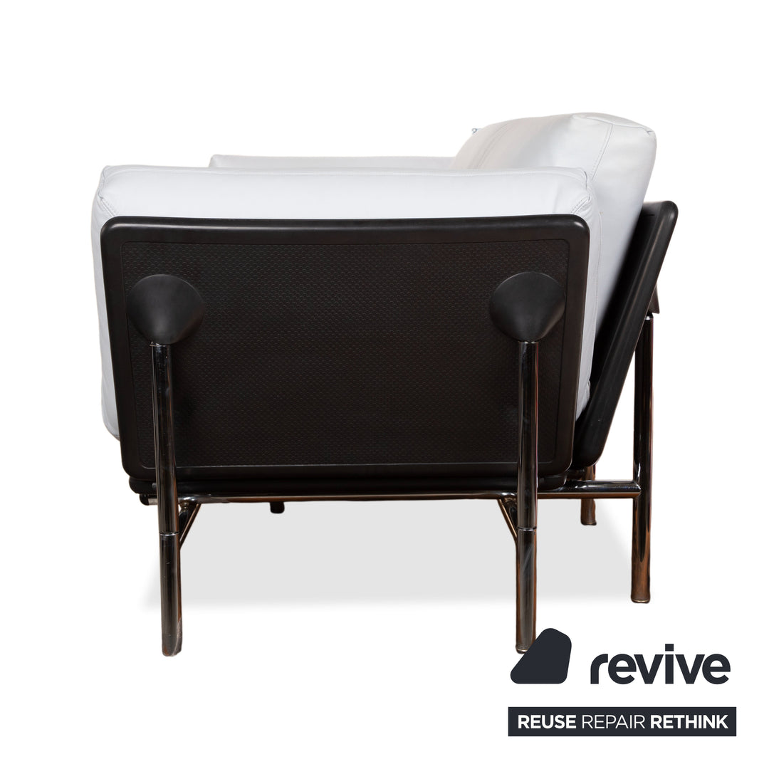 Dema Ratapla Leder Zweisitzer Grau Blau manuelle Funktion Sofa Couch