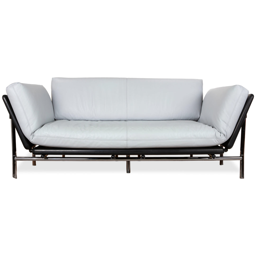 Dema Ratapla Leder Zweisitzer Grau Blau manuelle Funktion Sofa Couch