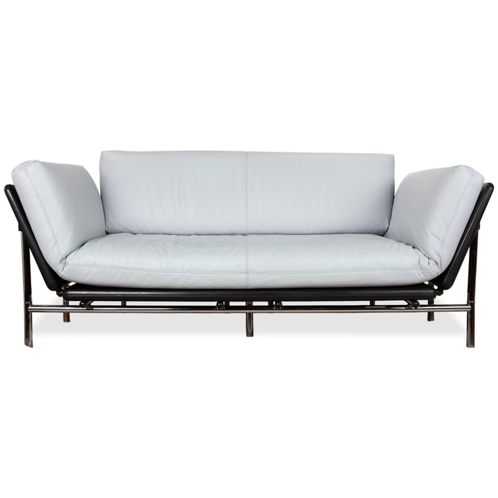 Dema Ratapla Leder Zweisitzer Grau Blau manuelle Funktion Sofa Couch