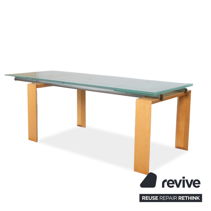 Desalto Stilt Holz Esstisch Glas manuelle Funktion