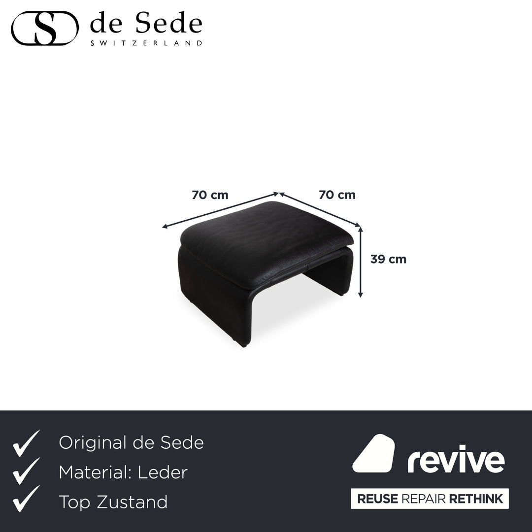 DeSede DS-2011 Leder Hocker Schwarz