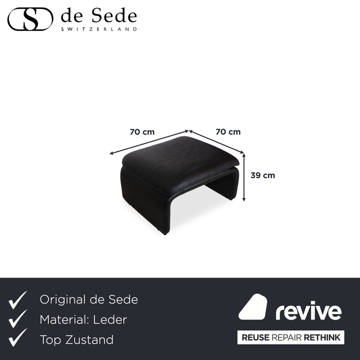 DeSede DS-2011 Leder Hocker Schwarz