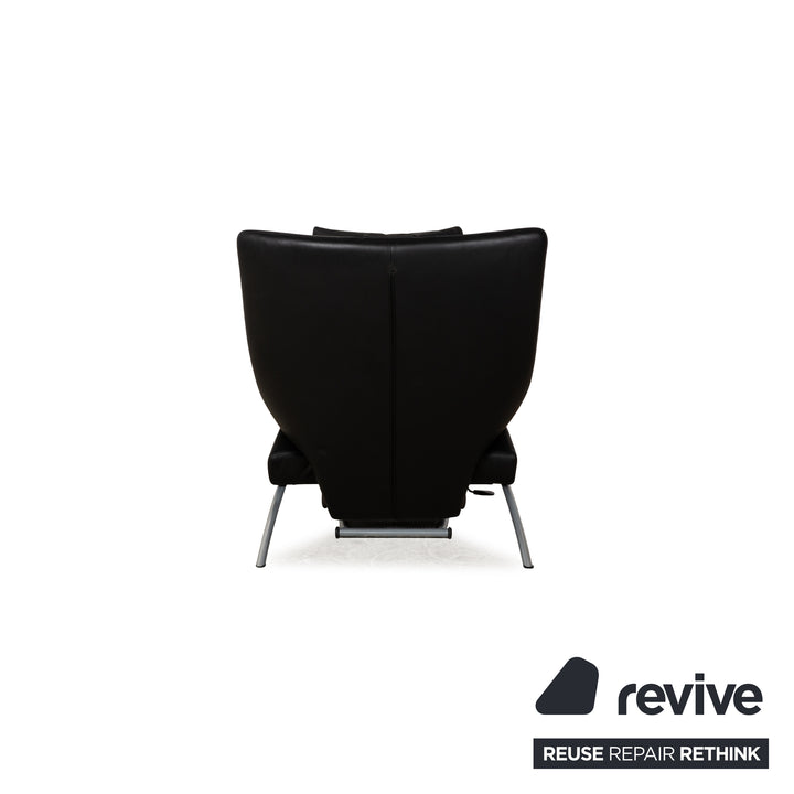 Designo Leather Armchair Black Manual Function