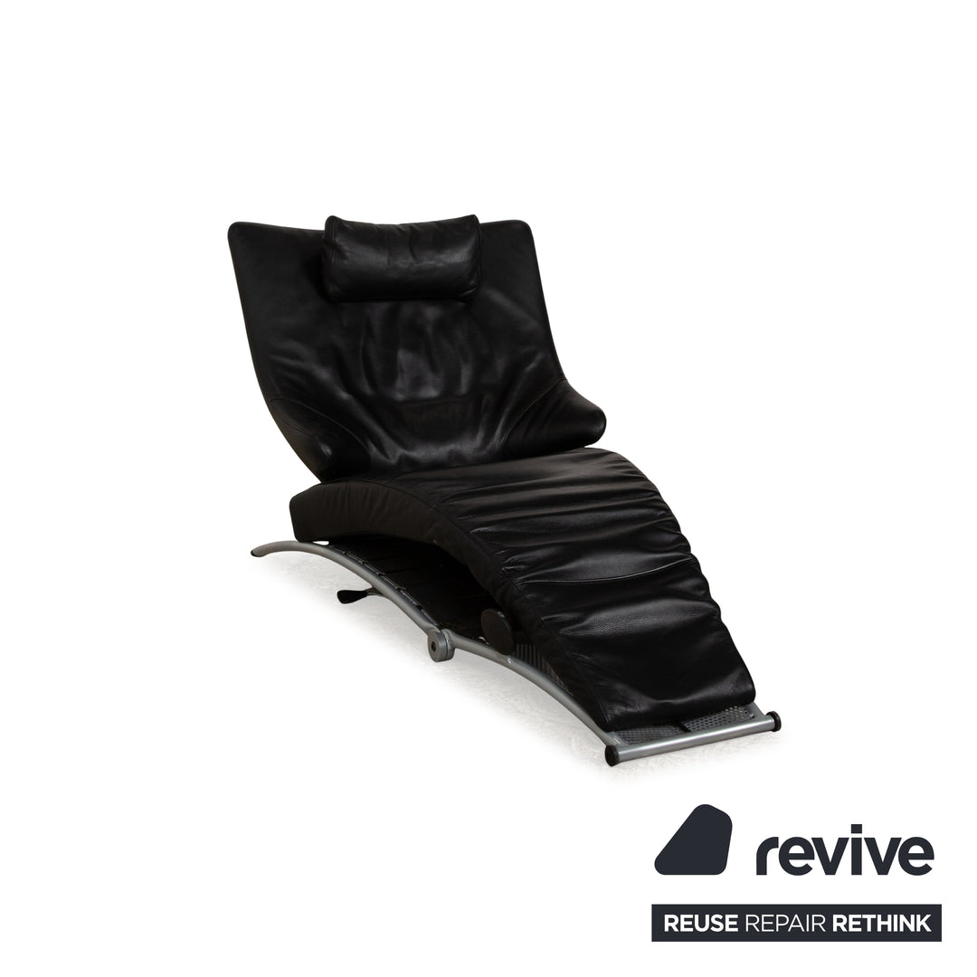 Designo Leather Armchair Black Manual Function
