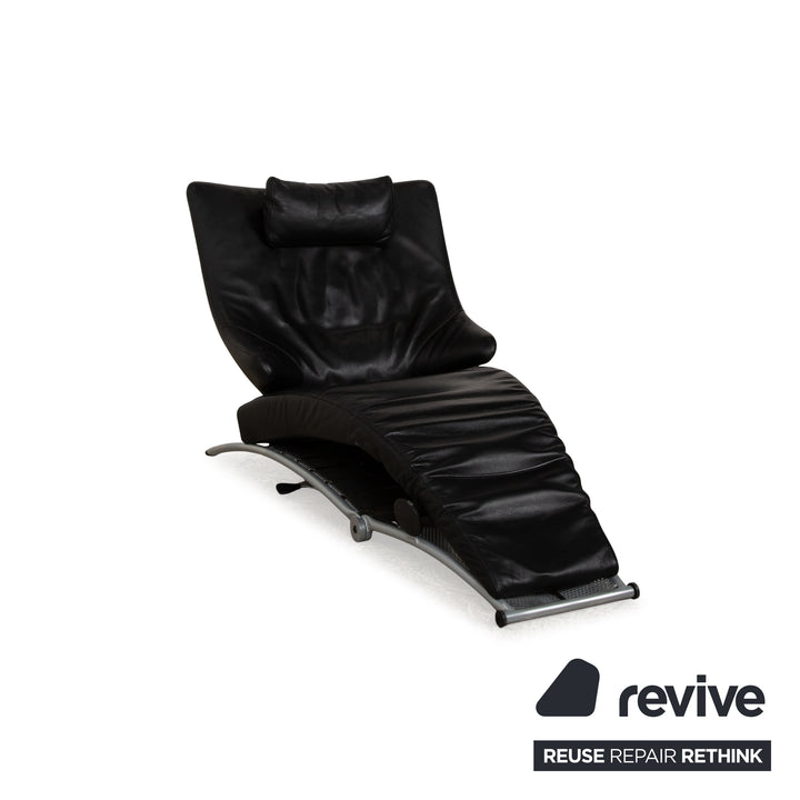 Designo Leather Armchair Black Manual Function