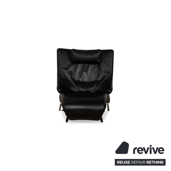 Designo Leather Armchair Black Manual Function