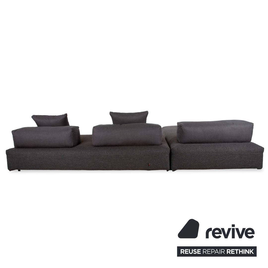 Désirée Italia Monopoli Stoff Ecksofa Couch Grau